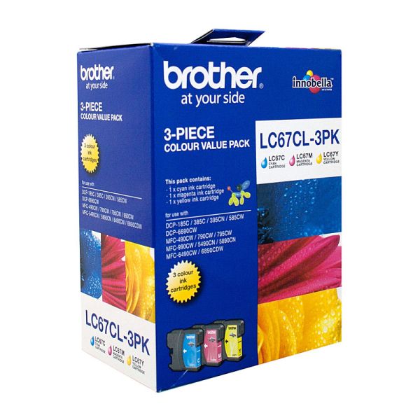 BROTHER LC67 CMY Colour Pack