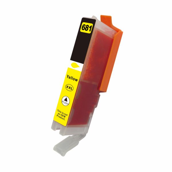 Premium Yellow Compatible Inkjet Cartridge Replacement for CLI-681YXL