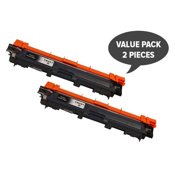 TN-251 Black Premium Generic Toner Set of 2