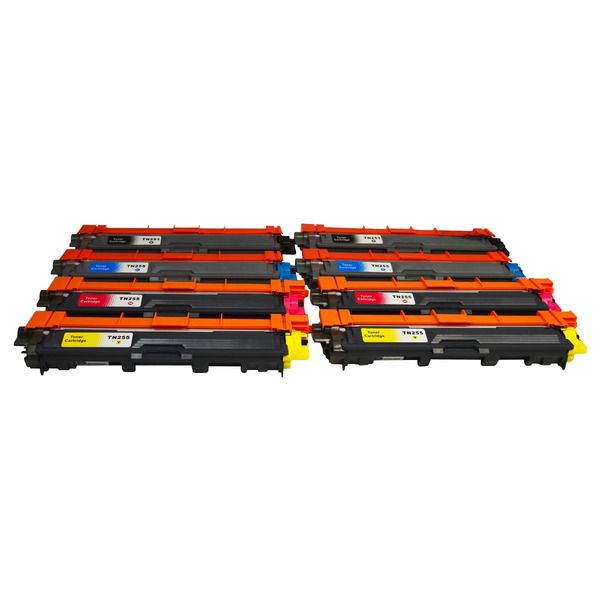 TN-251 TN-255 Premium Generic Toner Set of 8