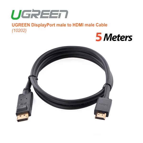 UGREEN DisplayPort male to HDMI male Cable 5M (10204)