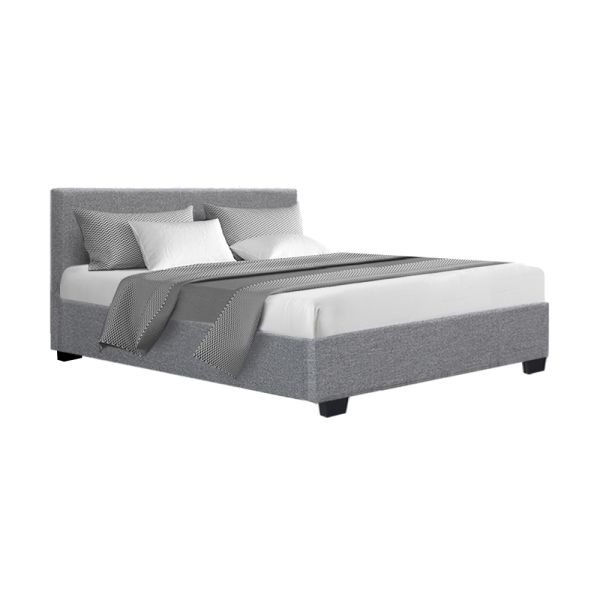 Artiss Bed Frame Double Size Gas Lift Grey NINO
