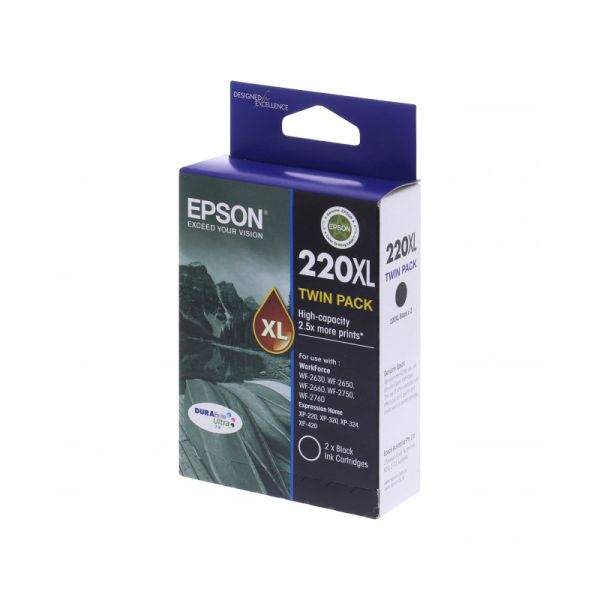 EPSON 220XL Black Twin Pack