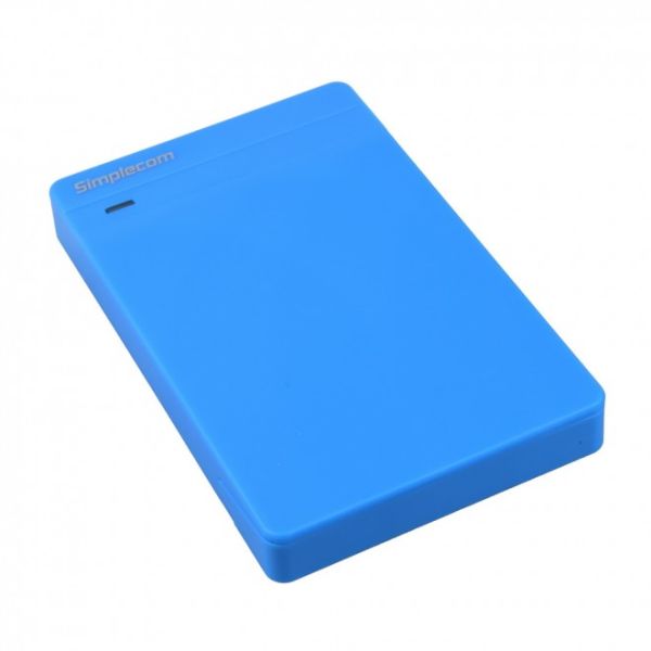 Simplecom SE203 Tool Free 2.5 SATA HDD SSD to USB 3.0 Hard Drive Enclosure Blue