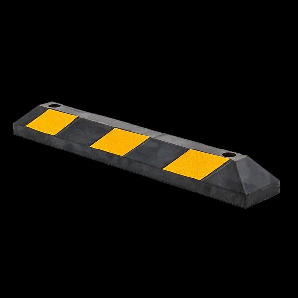 90cm Heavy Duty Rubber Curb Parking Guide Wheel Driveway Stopper Reflective Yellow
