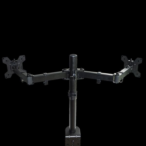 Dual LCD Monitor Desk Mount Stand Adjustable Fits 2 Screens Up To 27