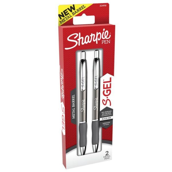 SHARPIE S-Gel Gunmetal Black Pack2 Box of 6