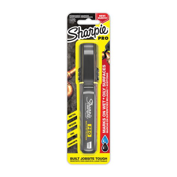 SHARPIE Pro Chisel Black Box of 4