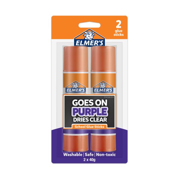 ELMERS Glue Stick 40G Ppl Pack of 2 Box of 6