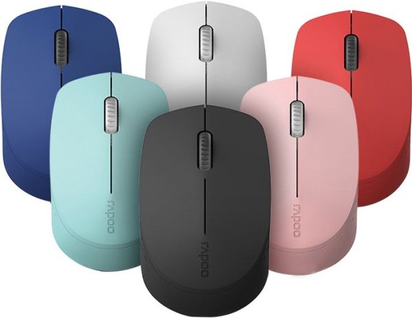 RAPOO M100 2.4GHz & Bluetooth 3 / 4 Quiet Click Wireless Mouse Black - 1300dpi Connects up to 3 Devices, Up to 9 months Battery Life