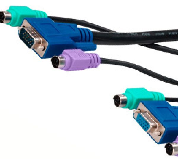 CABAC 1.8m KVM Combo 2X PS2, HD15 Male to Female Cable LS