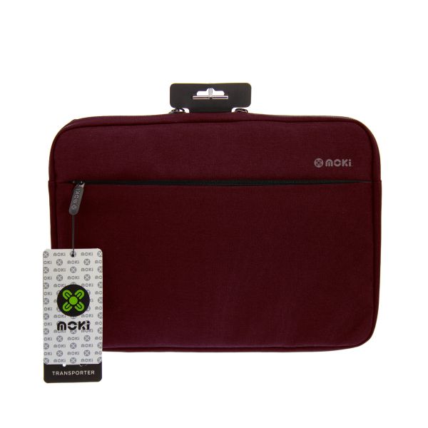 MOKI Transporter Sleeve Burgundy - Fits up to 13.3 Laptop