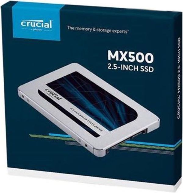 MICRON (CRUCIAL) MX500 500GB 2.5 SATA SSD - 3D TLC 560/510 MB/s 90/95K IOPS Acronis True Image Cloning Software 7mm w/9.5mm spacer