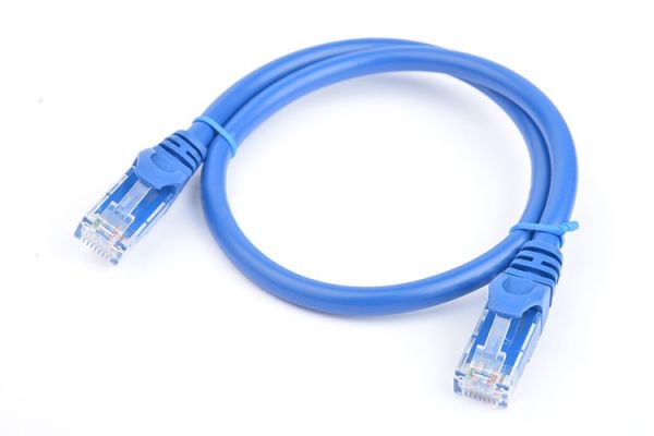 8WARE Cat6a UTP Ethernet Cable 0.5m (50cm) Snagless Blue