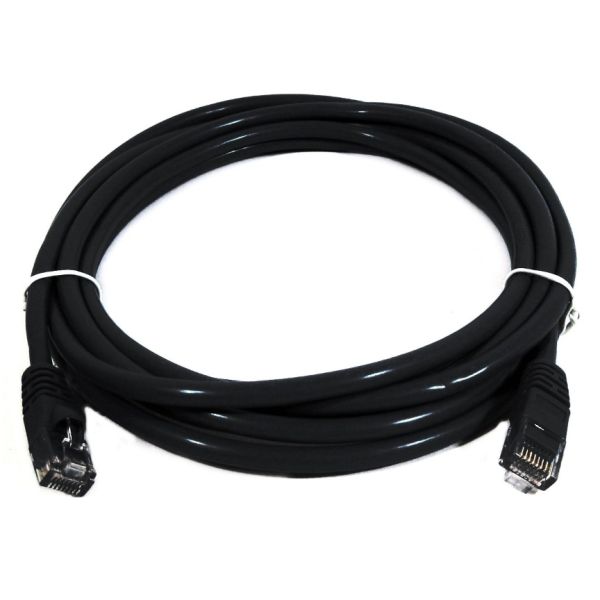 8WARE Cat6a UTP Ethernet Cable 0.5m (50cm) Snagless Black