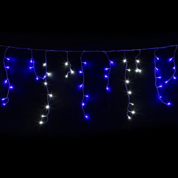 Jingle Jollys 20M Christmas Lights Icicle Light 800 LED Blue White Decor